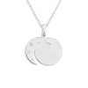 Moons Pawprint Memorial Pendants with Fine Crystal - Engraved - Treats Unleashed