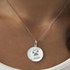 Moons Pawprint Memorial Pendants with Fine Crystal - Engraved - Treats Unleashed