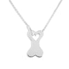 Dog Bone Standard Engraving Memorial Necklace with Fine Crystals Engraved - Treats Unleashed