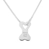 Dog Bone Standard Engraving Memorial Necklace with Fine Crystals Engraved - Treats Unleashed